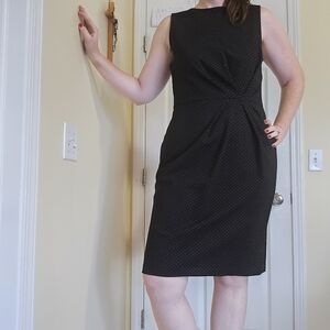 Banana Republic Black Polkadot Midi Dress 10